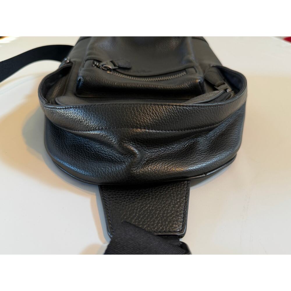 COACH West Pack Crossbody Backpack Leather Black - Picture 11 of 16